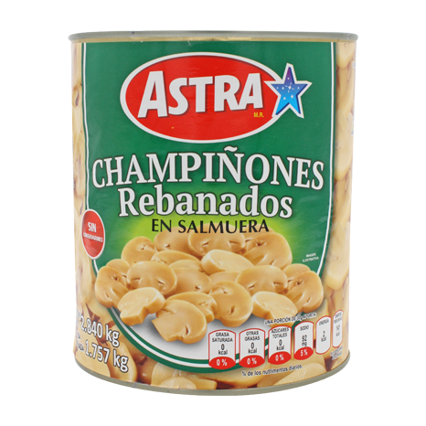 CHAMPIÑON REBANADO ASTRA DE 3 K PIEZA