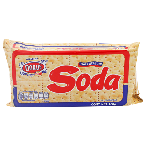 GALLETA DE SODA DONDE 160 G PIEZA