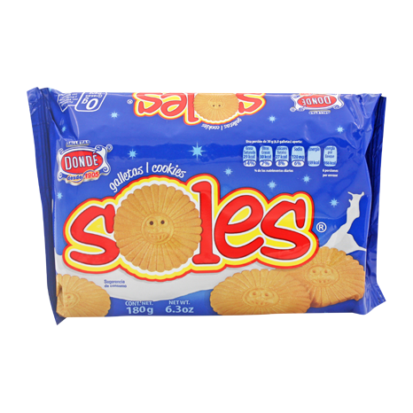 GALLETAS SOLES DONDE 180 G PIEZA