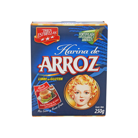 HARINA DE ARROZ 3 ESTRELLAS 250 G PIEZA