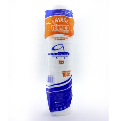 ENVASE TERMICO NUM 732 CONVERMEX PAQUETE 15 PZAS